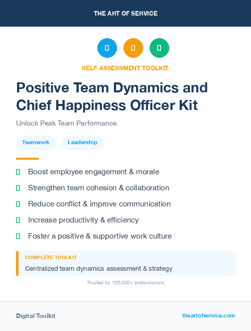 Positive Team Dynamics and Chief Happiness Officer Kit