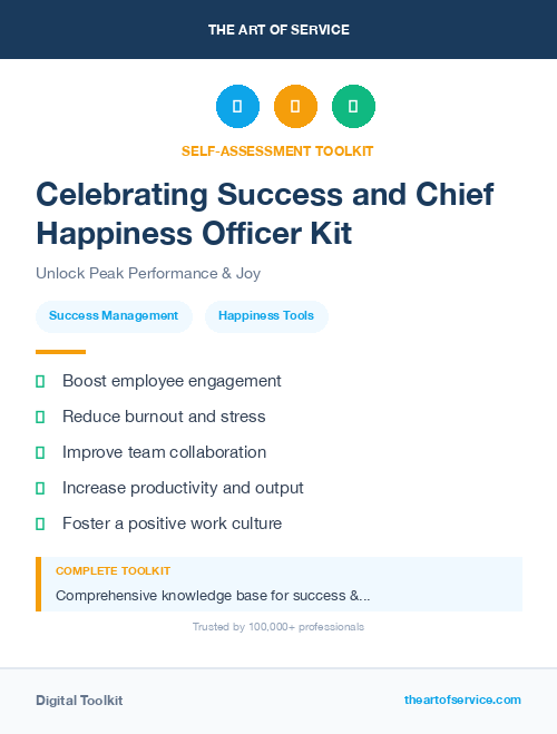 Celebrating Success and Chief Happiness Officer Kit