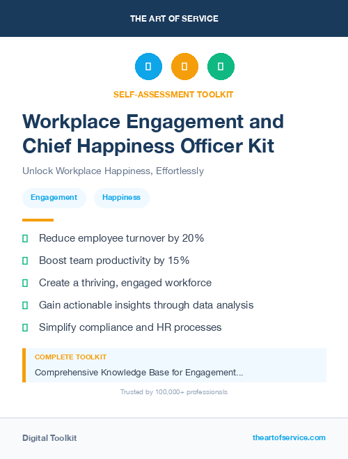 Workplace Engagement and Chief Happiness Officer Kit