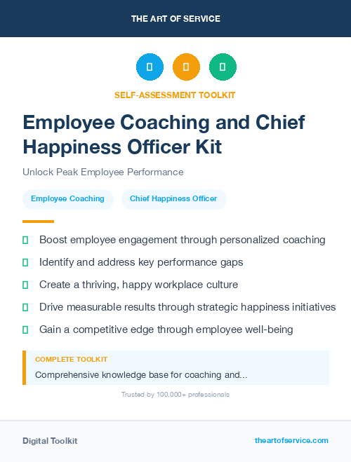 Employee Coaching and Chief Happiness Officer Kit