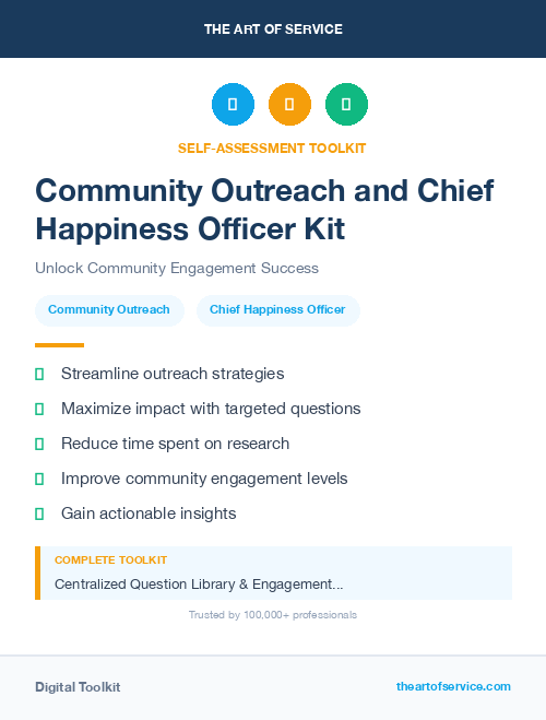 Community Outreach and Chief Happiness Officer Kit