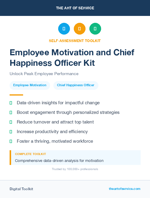 Employee Motivation and Chief Happiness Officer Kit