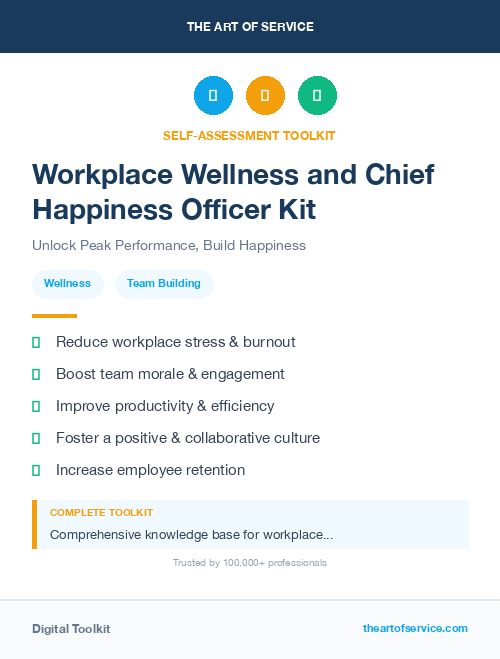 Workplace Wellness and Chief Happiness Officer Kit