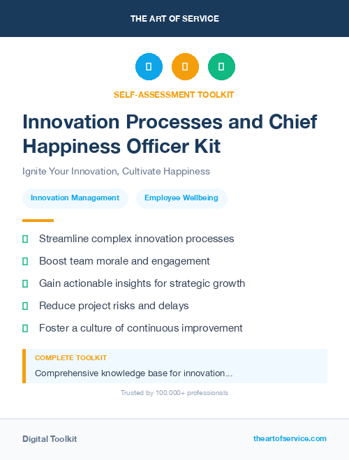 Innovation Processes and Chief Happiness Officer Kit