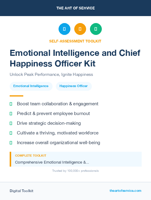 Emotional Intelligence and Chief Happiness Officer Kit