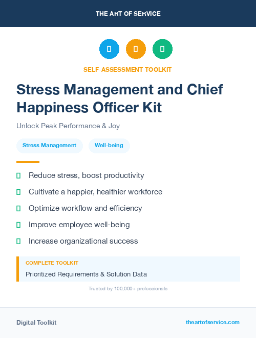 Stress Management and Chief Happiness Officer Kit