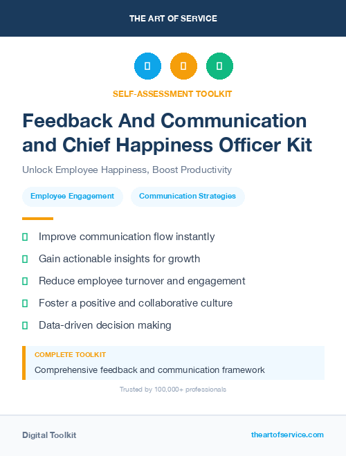 Feedback And Communication and Chief Happiness Officer Kit