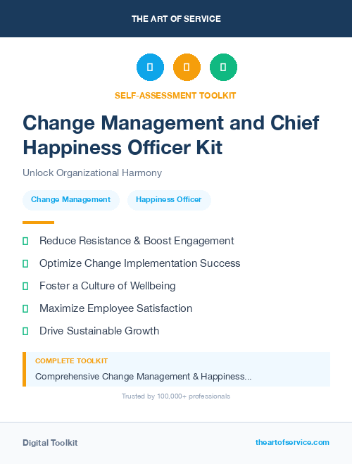 Change Management and Chief Happiness Officer Kit