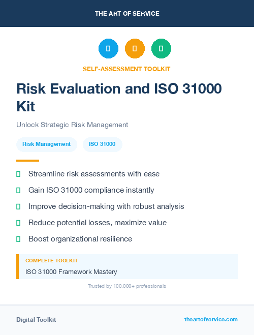 Risk Evaluation and ISO 31000 Kit