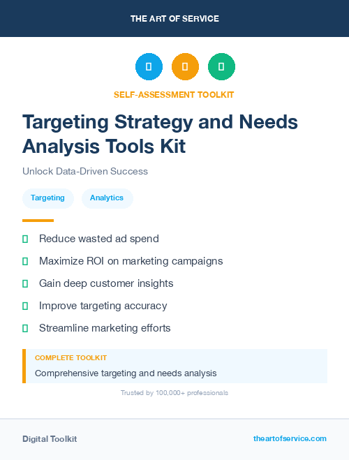 Targeting Strategy and Needs Analysis Tools Kit