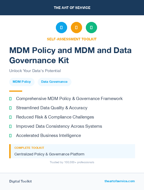 MDM Policy and MDM and Data Governance Kit