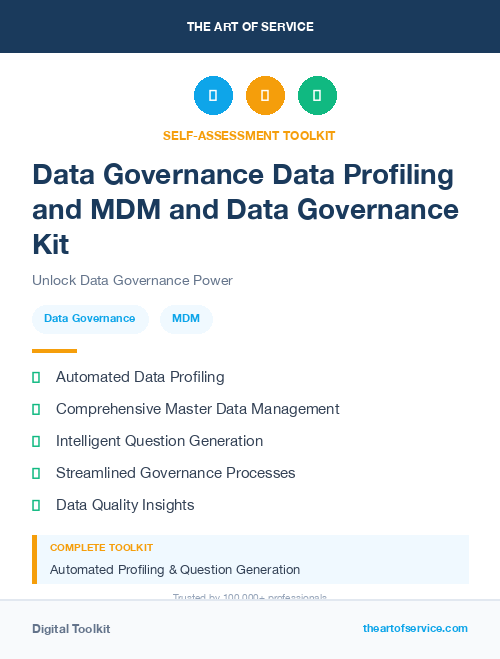 Data Governance Data Profiling and MDM and Data Governance Kit