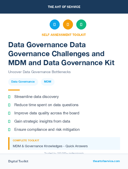 Data Governance Data Governance Challenges and MDM and Data Governance Kit