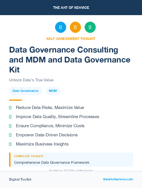 Data Governance Consulting and MDM and Data Governance Kit