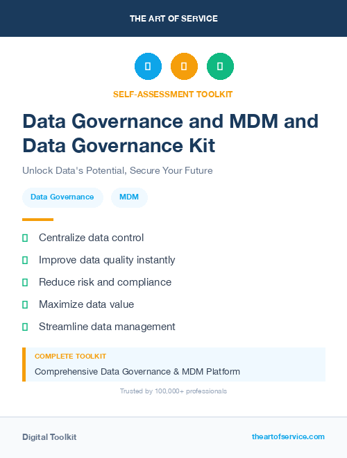 Data Governance and MDM and Data Governance Kit