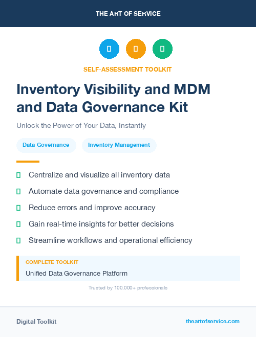 Inventory Visibility and MDM and Data Governance Kit