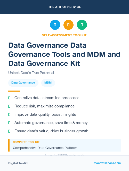 Data Governance Data Governance Tools and MDM and Data Governance Kit