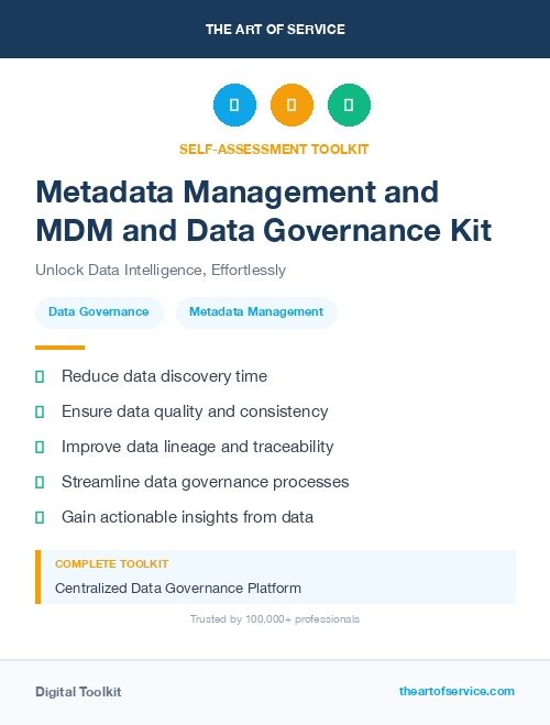 Metadata Management and MDM and Data Governance Kit