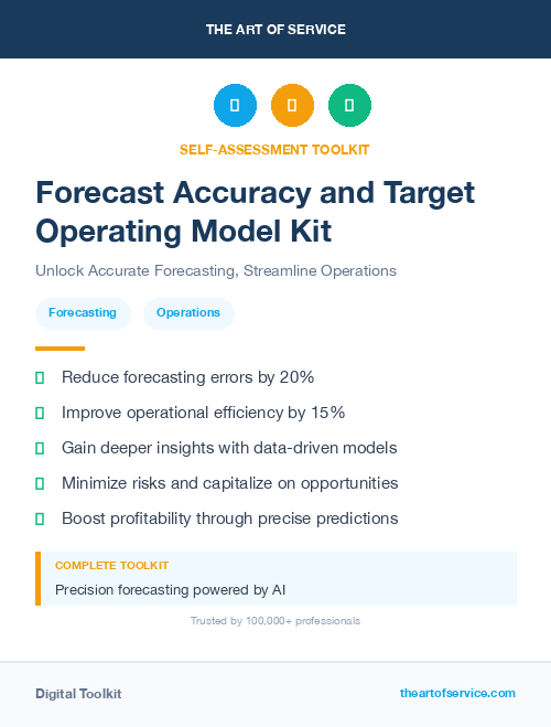 Forecast Accuracy and Target Operating Model Kit