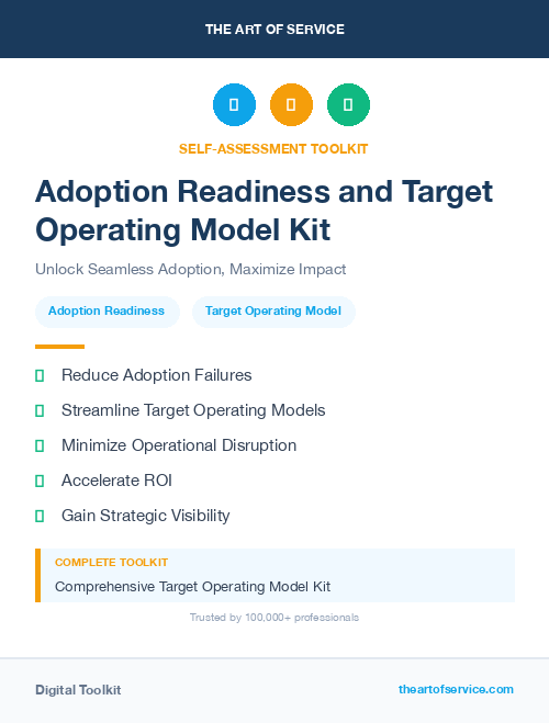 Adoption Readiness and Target Operating Model Kit