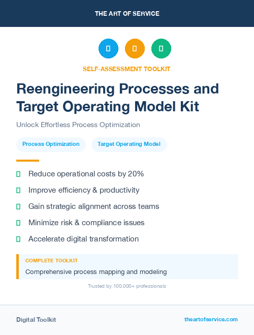 Reengineering Processes and Target Operating Model Kit