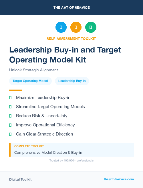 Leadership Buy-in and Target Operating Model Kit