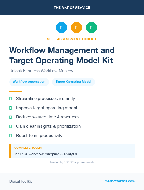 Workflow Management and Target Operating Model Kit