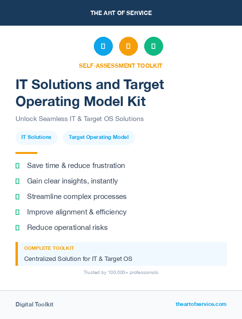 IT Solutions and Target Operating Model Kit