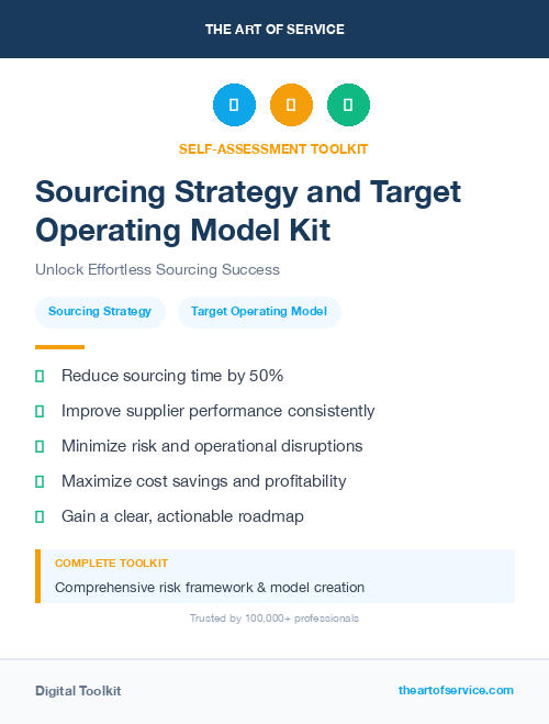 Sourcing Strategy and Target Operating Model Kit