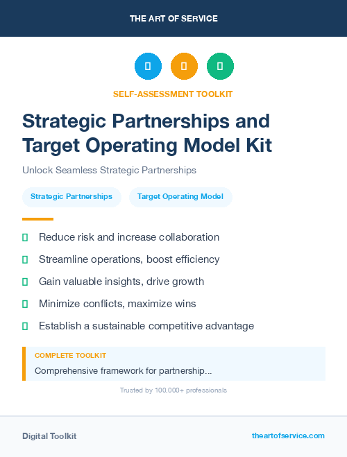 Strategic Partnerships and Target Operating Model Kit