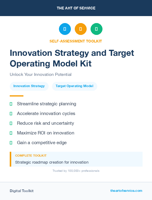 Innovation Strategy and Target Operating Model Kit
