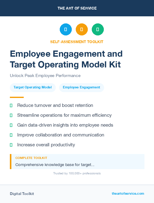 Employee Engagement and Target Operating Model Kit