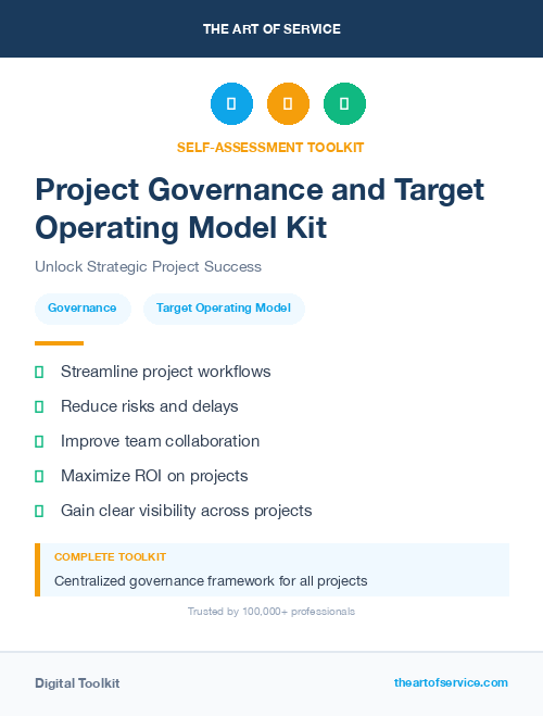 Project Governance and Target Operating Model Kit