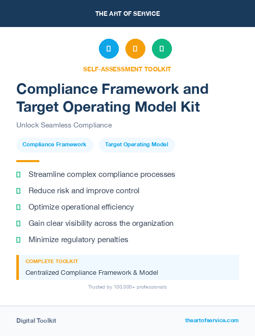 Compliance Framework and Target Operating Model Kit