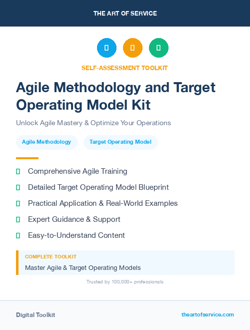 Agile Methodology and Target Operating Model Kit