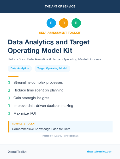 Data Analytics and Target Operating Model Kit