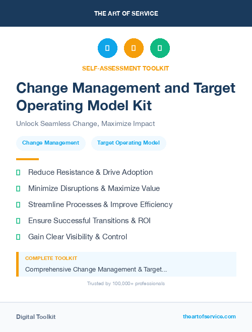 Change Management and Target Operating Model Kit