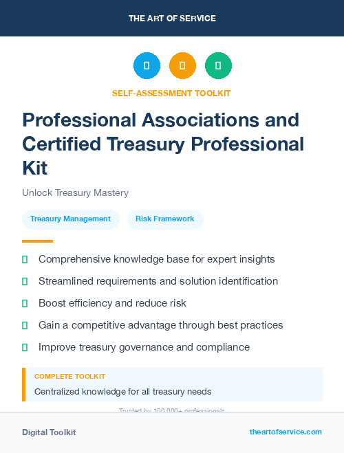 Professional Associations and Certified Treasury Professional Kit