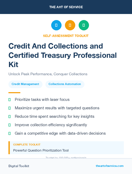 Credit And Collections and Certified Treasury Professional Kit