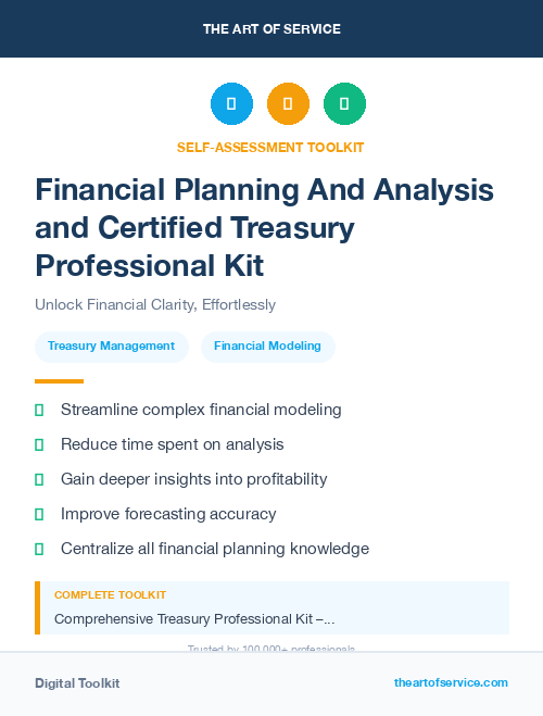 Financial Planning And Analysis and Certified Treasury Professional Kit