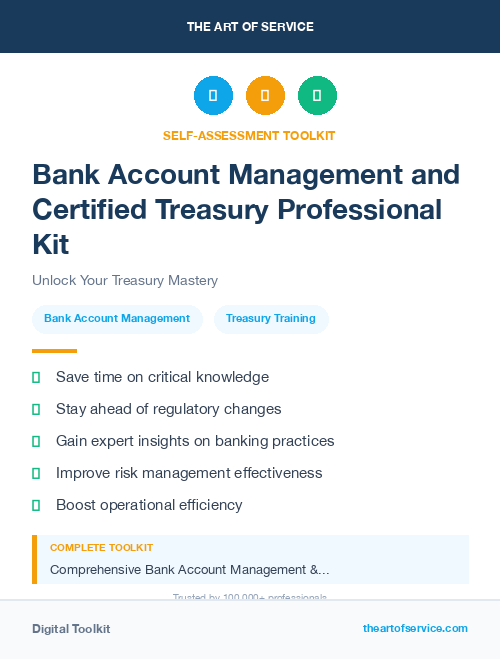 Bank Account Management and Certified Treasury Professional Kit