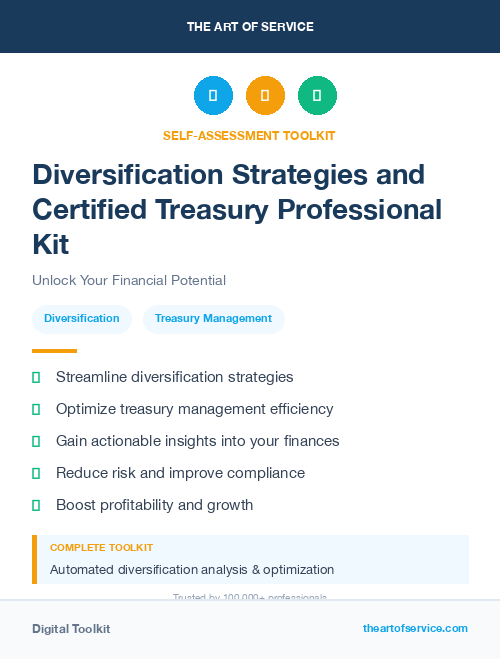 Diversification Strategies and Certified Treasury Professional Kit