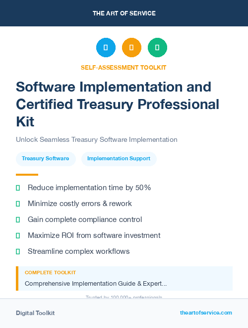 Software Implementation and Certified Treasury Professional Kit