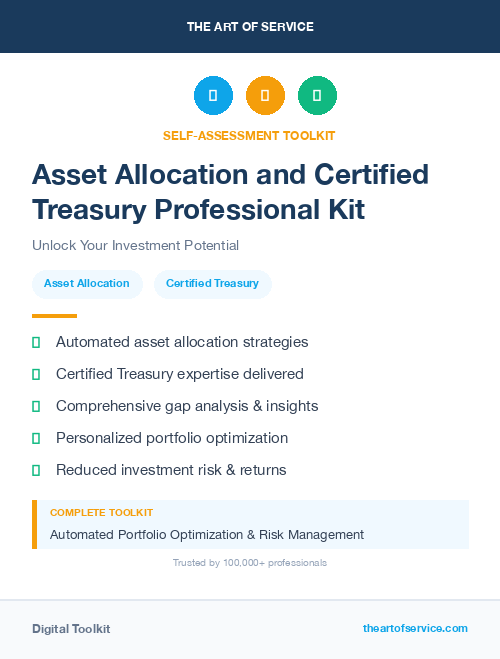 Asset Allocation and Certified Treasury Professional Kit