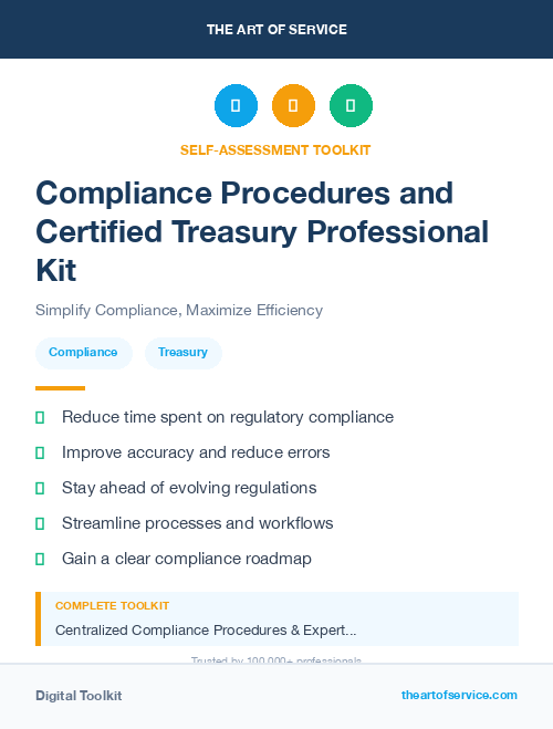 Compliance Procedures and Certified Treasury Professional Kit