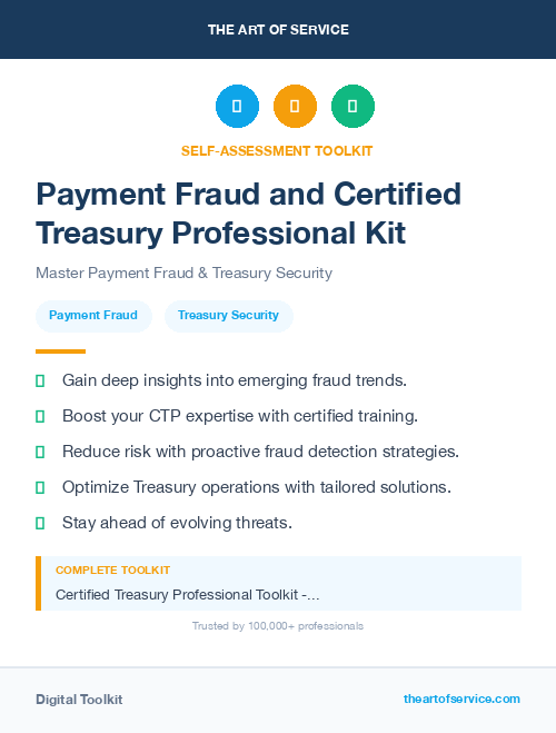 Payment Fraud and Certified Treasury Professional Kit