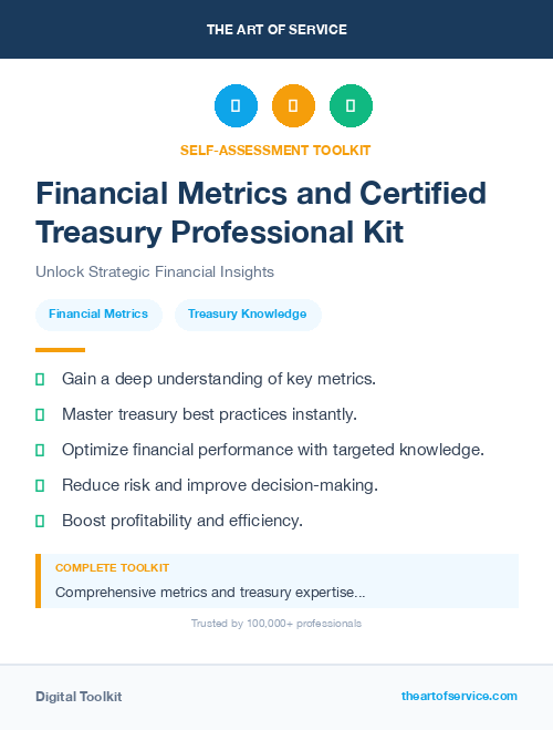Financial Metrics and Certified Treasury Professional Kit