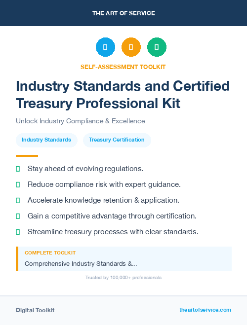 Industry Standards and Certified Treasury Professional Kit