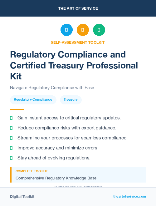 Regulatory Compliance and Certified Treasury Professional Kit