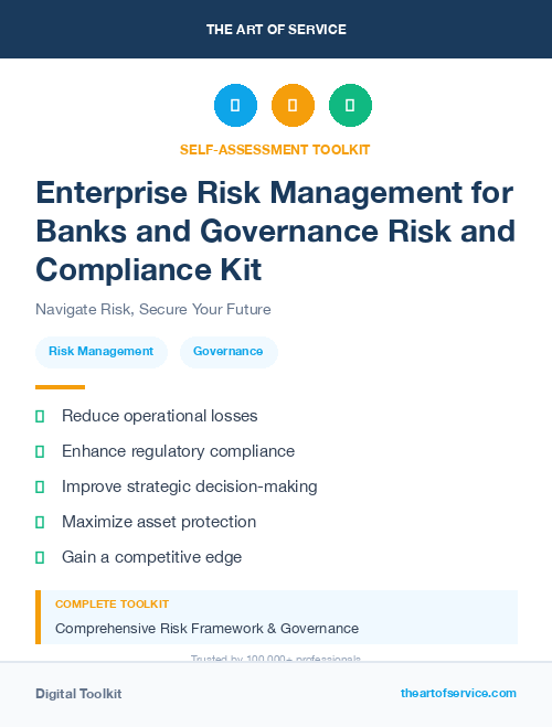 Enterprise Risk Management for Banks and Governance Risk and Compliance Kit